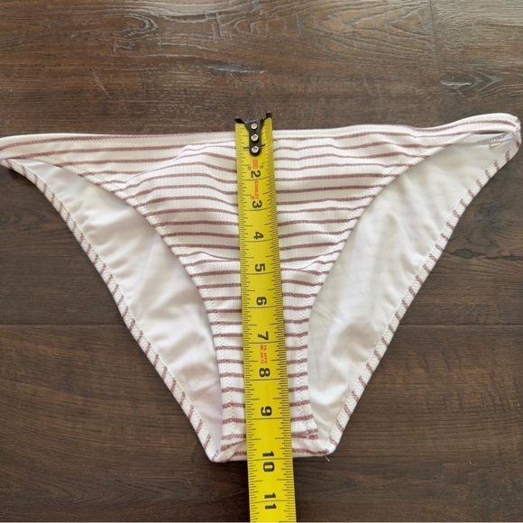Tori Praver Ellie Top Marlowe Bottom Metallic Striped Bikini Set Size Large Wmn - Picture 10 of 10